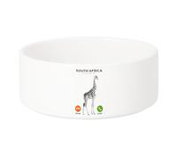 Gamelle Chien - Chat Céramique South Africa is Calling Me Giraffe Animals Savannah - 13cm