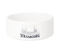Gamelle Chien - Chat Céramique Strasbourg Minimalist Ville France Histoire Patrimoine - 17.5cm