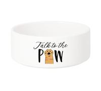 Gamelle Chien - Chat Céramique Talk to The Paw Cat Dog Pets - 13cm