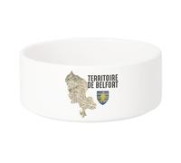Gamelle Chien - Chat Céramique Territoire de Belfort 90 Département Carte Ancienne - 13cm