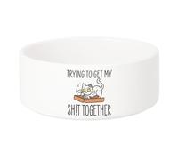 Gamelle Chien - Chat Céramique Trying to Get My Shit Together Chat Animaux de Compagnie - 17.5cm