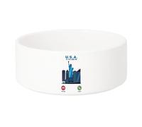 Gamelle Chien - Chat Céramique USA is Calling Me New York Architecture Travel - 17.5cm