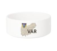 Gamelle Chien - Chat Céramique Var 83 Departement Toulon Carte Ancienne Rare PACA - 13cm