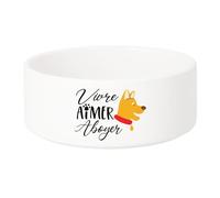 Gamelle Chien - Chat Céramique Vivre Aimer Aboyer Chien Animaux de Compagnie - 17.5cm