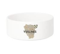 Gamelle Chien - Chat Céramique Yvelines 78 Département Versaille Carte Ancienne Ile de France - 13cm