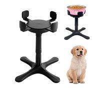 Gamelle Chien Surélevée, Support de Gamelle pour Chiens, Support Gamelles Surelevee, Station d'alimentation Surélevée 3 Hauteur et Largeur Réglables pour Grands, Moyens et Petits Chiens(sans Bol)