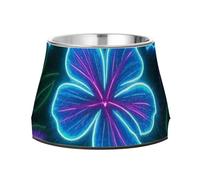 Gamelle colorée fluorescente en acier inoxydable pour chiens, chats, lapins, oiseaux, moustaches, fatigue, platos pour perros plastico