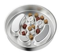 Gamelle d'alimentation lente pour chien, station interactive à lécher en acier inoxydable | Gamelle antidérapante pour chien | Pour l'extérieur, la maison, les voyages, le camping