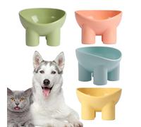 Gamelle de nourriture pour chat - Gamelle de nourriture pour chat | Distributeur de cou surélevé en céramique pour chat, anti-basculement, bouche peu profonde, grand diamètre, mangeoire pour chat pour