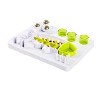 Gamelle de Nourriture pour Chien en Forme de Poisson pour ralentir l'alimentation | Plat à friandises antidérapant avec 3 Boules d' à Chat pour stimuler mentalement l'entraînement et soulager