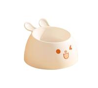 Gamelle de nourriture pour chien et chat - Antidérapante - Large et peu profonde - Pour soulager la fatigue - En plastique - Inclinable à 15 degrés - Pour chats et petits chiens (blanc)