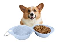 Gamelle de Voyage pour Chien | 2 en 1 pour Nourriture et Eau | Récipient Pliable pour Chiens et Chats - Accessoires de Voyage pour Animaux en Promenade et Randonnée