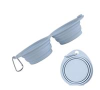 Gamelle De Voyage pour Chiens | Double Distributeur | Mangeoire Pliable pour Le Camping Le Parc Les Sorties Les Promenades Quotidiennes Les Voyages en Voiture Les Chiots Et Les Chats