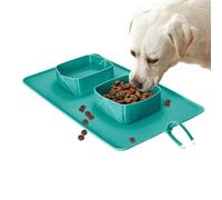 Gamelle de voyage pour chiens - Plateau pliable à eau, bols en silicone antidérapant pour chats de voyage | pour chiens, chats et chiots de petite et moyenne race en excursion et