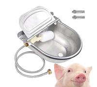 Gamelle d'eau à remplissage automatique pour chien, abreuvoir automatique en acier inoxydable, bol d'eau flottante réglable pour animaux de ferme, chiens, porcs, bovins, moutons