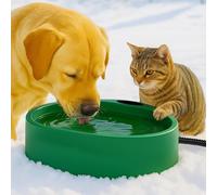 Gamelle d'eau chauffante pour chien et chat - Avec cordon d'alimentation résistant à la mastication - Étanche - Anti-gel - Pour chien, chat, poulet, canard - 3,7 l (bleu sarcelle)