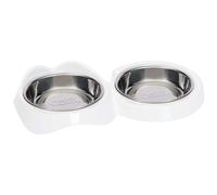 Gamelle double pour chat Catit Pixi Blanc 2x200 ml / 32x17x6 cm