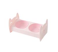 Gamelle double pour chien avec support - En plastique - Anti-vomi - Pour petits chiens
