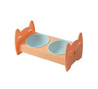 Gamelle double pour chien avec support - En plastique - Anti-vomi - Pour petits chiens