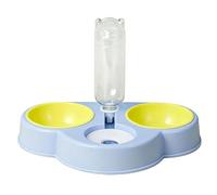 Gamelle Eau Et Nourriture pour Chat Bouteille d'eau Auto 3 Bols Amovibles