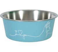 Gamelle en acier inoxydable LOVE DOG 750ml bleu Zolux