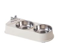Gamelle en acier inoxydable pour animal de compagnie, gamelle antidérapante pour animal de compagnie, bol en acier inoxydable avec base en caoutchouc pour lapin, chiot, chien, chat