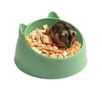 Gamelle en céramique - Gamelle pour hamster - Gamelles en bois - Grandes | Bac à nourriture pour hamster résistant aux éclaboussures, plateau de nourriture pour hamster doré, design châssis et visage