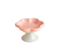 Gamelle en céramique pour chat - Fournitures pour animaux domestiques - Jolie petite assiette en forme de fleur - Rose