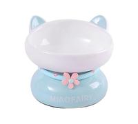 Gamelle en céramique pour chat, gamelles surélevées en céramique, anti-refoulement, bols surélevés antidérapants, base stable, bouche inclinée pour chats, accessoires pour animaux de compagnie