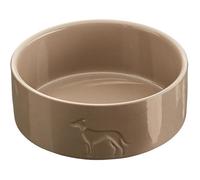 Gamelle en céramique pour chien - HUNTER - 1100 ml - Beige - Vernis brillant - Antidérapant - Résistant aux rayures