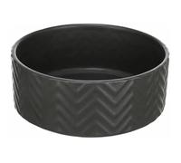 Gamelle En Céramique - Trixie - 0,9 L - Noir - Rond - Pour Chien Moyen