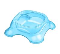Gamelle en Cristal aux Couleurs acidulées, avec Support pour croquettes, idéale pour Les Chiots et Les Chats. Cette gamelle est dotée d'une Base et d'un Large Rebord Facile à (Blue, One Size)