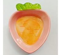 Gamelle en forme de carotte pour cochon d'Inde et petits animaux | Gamelle antidérapante pour nourriture et eau | Mangeoire compacte rose pour une utilisation en cage | Anti-déversement de 9 cm