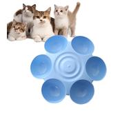 Gamelle en Forme de pour Chat - Gamelle à 6 Repas | Mangeoire Multi-Chats, Design sûr et Durable avec pétales de Fleurs pour Chats d'intérieur | Gamelle d'alimentation pour Chat - Favorise Une