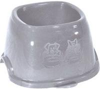 Gamelle en plastique pour cocker 0,7l gris Zolux