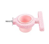 Gamelle en résine pour cage à oiseaux, avec perchoir, gobelet à eau anti-fuite, station d'alimentation suspendue de 10 cm, accessoire de cage | pour perruches, calopsittes, canaris