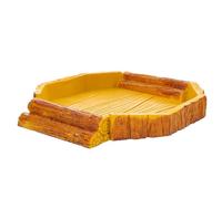 Gamelle en Résine pour Reptiles, Mangeoire et Eau, Jaune | Surface Lisse, Aspect Réaliste, Remplissage Facile, pour Vivarium et Magasins, Usage Lizard