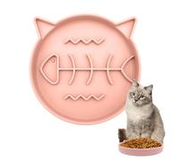 Gamelle en silicone pour chat - Distributeur lent de nourriture pour chat - Pour la digestion du sol propre - Pour chaton - Aliments secs et humides - Salon - Alimentation en plein air