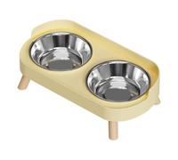 Gamelle ergonomique en acier inoxydable pour animal domestique - Plusieurs hauteurs - Facile à nettoyer - Couleur vive