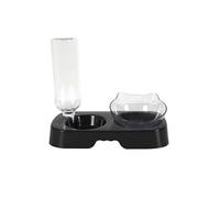The concept factory - Gamelle et distributeur d'eau pour chat et chien - Noir Noir G