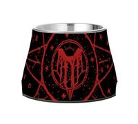 Gamelle gothique rouge noir Halloween Tarot Astrologie pour chiens gamelles antidérapantes en acier inoxydable pour chiens de taille moyenne pour manger lentement platos para perros para comer lento