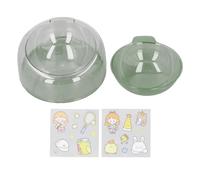 Gamelle Incliné pour Chat 500ml, Bol Transparent Détachable avec Support Élevé - Conception Ergonomique, Matériaux Sécurisés, Idéal pour Santé et Confort des Animaux (Verte)