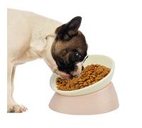 Gamelle inclinée antidérapante idéale pour chiens et chats à visage plat - Bouledogue français, carlin, shih tzu