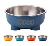 Gamelle INOX Chien Personnalisée avec Gravure Texte, Gamelle Eau pour Chiot Chat, Antidérapant Anti Eclaboussure