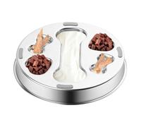 Gamelle lente pour chien | Bol en acier inoxydable avec fonction réversible | Mangez doucement pour les chiens - pour occuper votre chien - Aide à l'entraînement, pour l'intérieur et l'extérieur