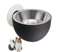 Gamelle magnétique murale pour chien - Gamelle surélevée anti-déversement en acier inoxydable | Plat d'eau de nourriture pour chat fixé au mur | Station d'alimentation amovible lavable au lave-vaissel