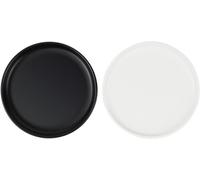 Gamelle peu profonde en céramique pour chat - Anti-fatigue - Large et petite assiette antidérapante pour chaton et chaton - Chat Munchkin à pattes courtes (noir et blanc)