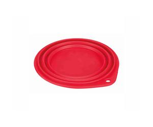 Gamelle Pliable pour Animaux Domestiques Trixie Travel Silicone 1 L Bleu Rouge