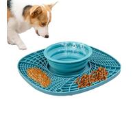 Gamelle pliable pour chien, tapis d'alimentation lente, prévention de l'ennui, nourriture sèche et humide pour beurre, poulet en dés, yaourt