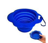 Gamelle portable pliable en silicone pour chien 14 x 14 x 2,5 cm | Ultra compact, se fixe aux bagages, léger, pas de fardeau, voyage longue distance, promenades au parc